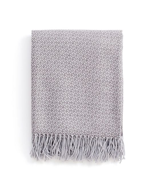 Hovedbilde Harris Jacquard-vevd pledd i lys grå fra Vinga of ...