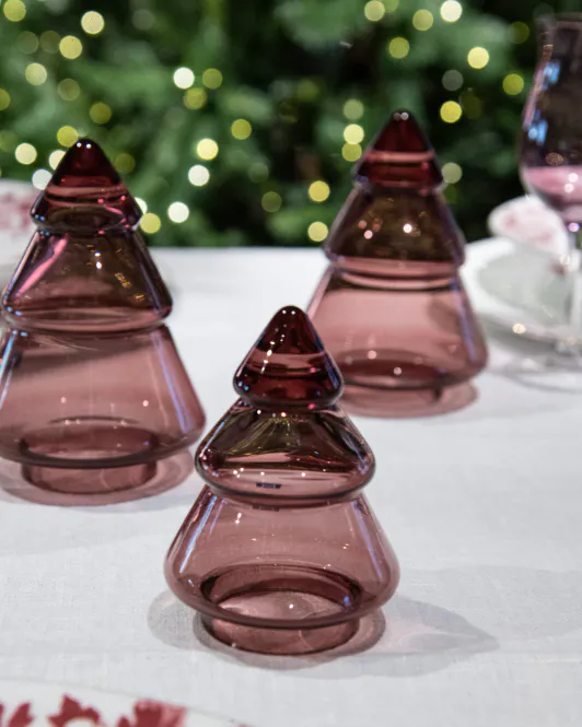 Hovedbilde Gran glasstre 12,7 cm i rosa glass Hadeland ...