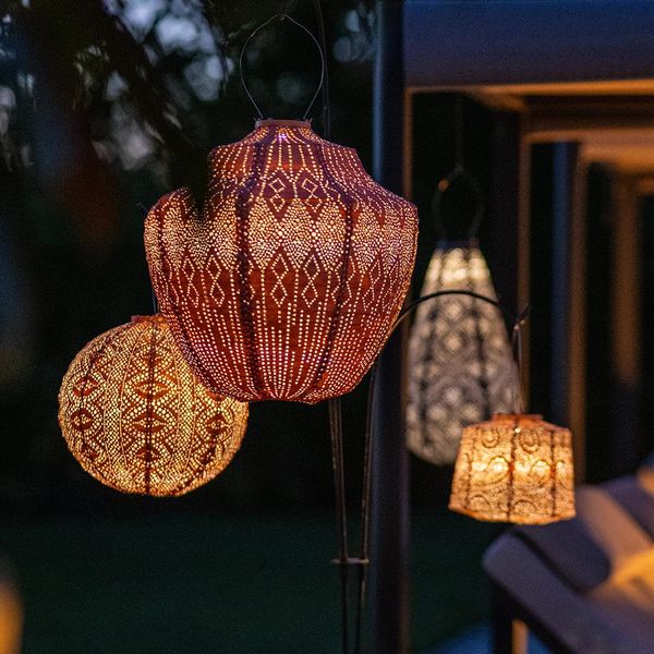 Hovedbilde Lumiz Solcelle Led Lykt Lampshade 28 Funale Mocha ...