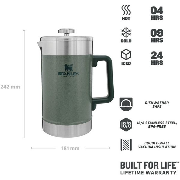 Hovedbilde Presskanne Hammertone Green 1,4 L, Stanley