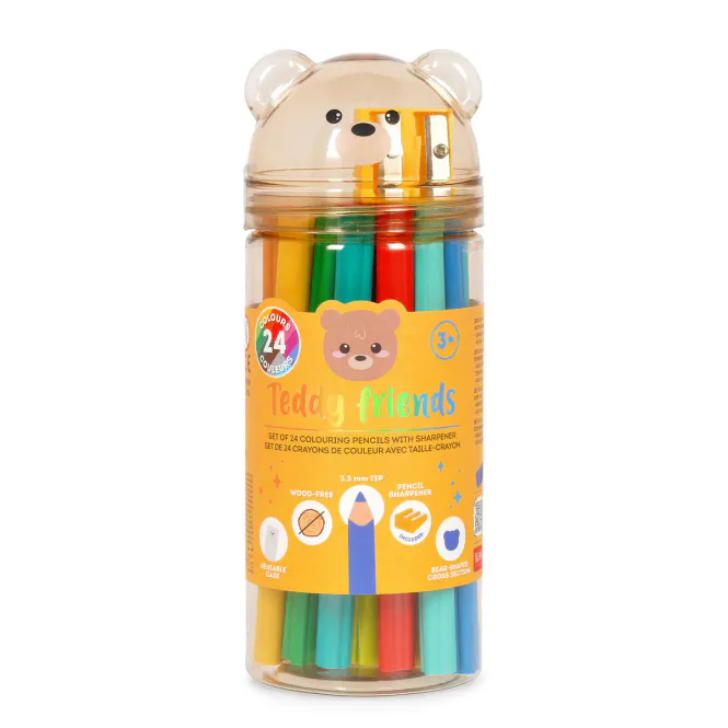 Hovedbilde Fargepenner 24pk Teddy Friends 