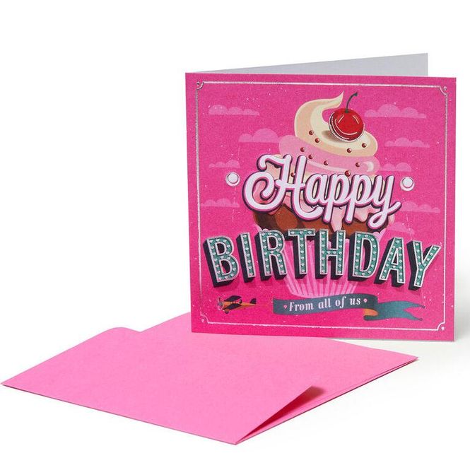 Hovedbilde Bursdagskort S Happy Birthday from all of us ...