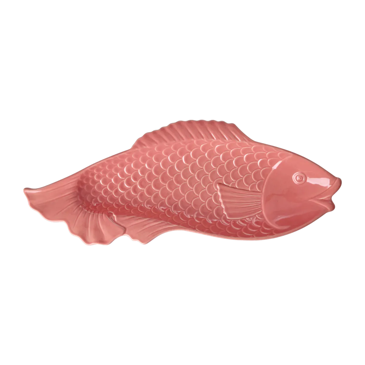 Rice serveringsfat i keramikk – fisk coral (53 cm)