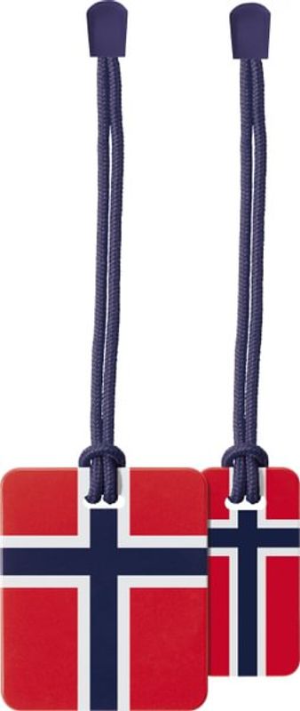 Go Travel Bagasjemerker 2-pk, Norsk Flagg