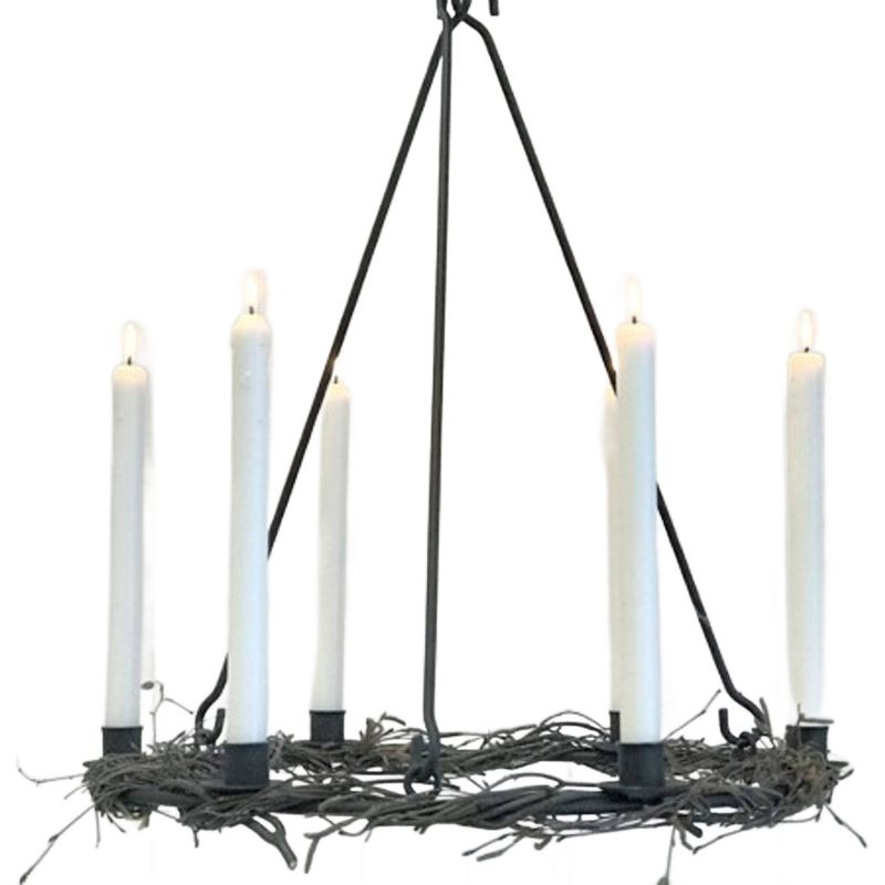 Smijern Lysekrone 8 lys oval 78 cm håndlagd
