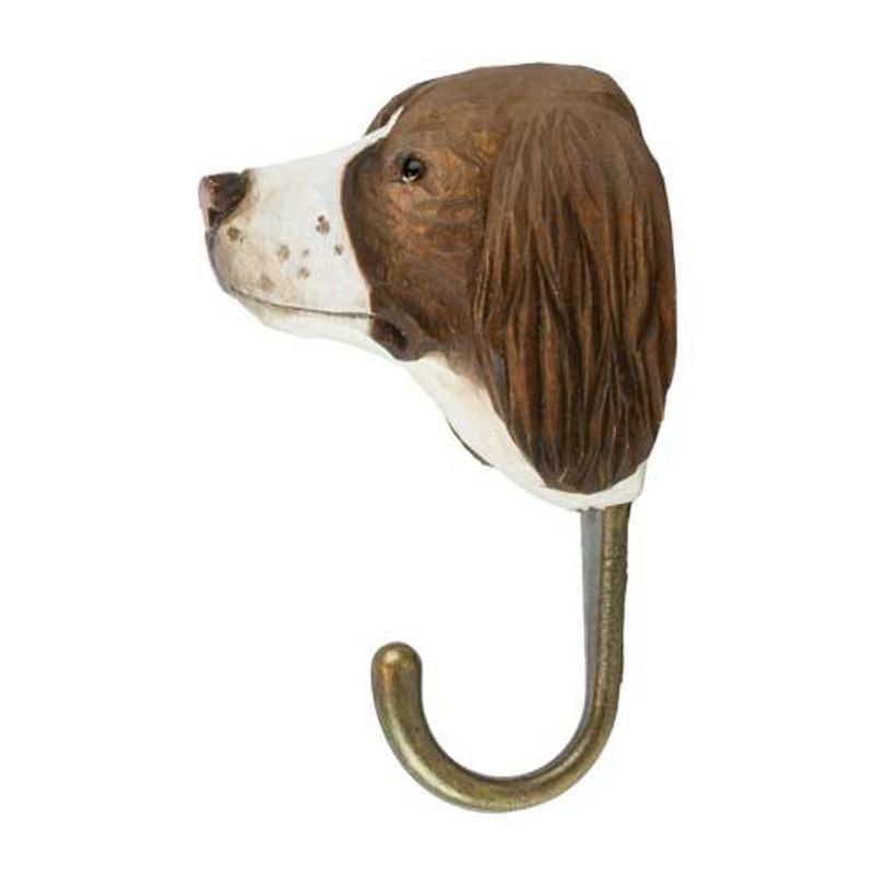 Håndskåret Krok – Engelsk Springer Spaniel Wildlife Garden