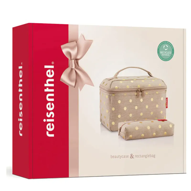 Reisenthel Gavesett Toalettmappe & Sminkepung Dots Coffee 