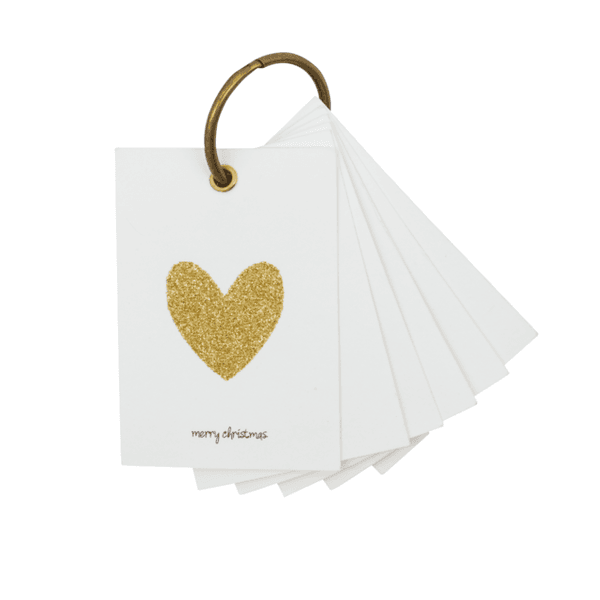 Hovedbilde House Doctor Gavekort med glitter 12 stk, hvit