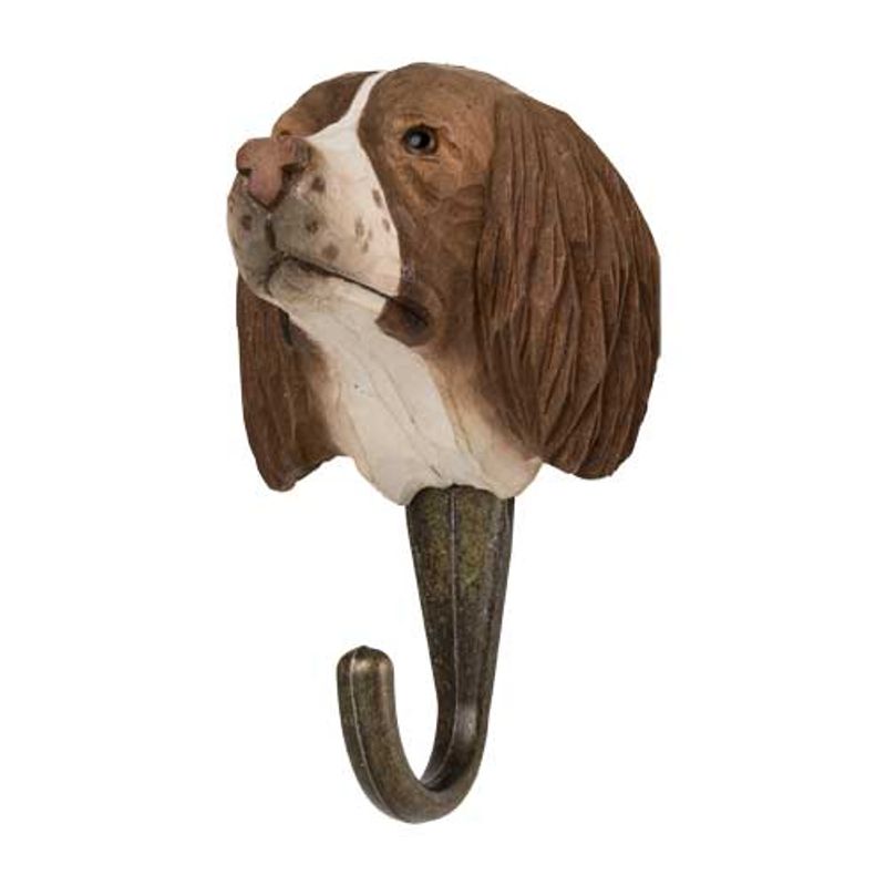 Håndskåret Krok – Engelsk Springer Spaniel Wildlife Garden