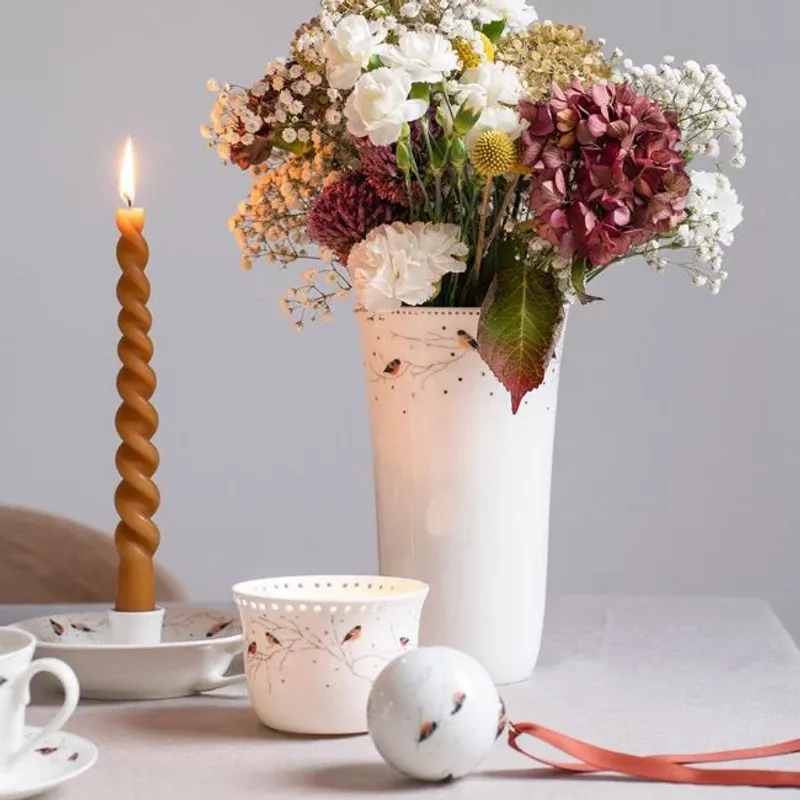 Dompap Vase 21 cm Porsgrund Porselænsfabrik