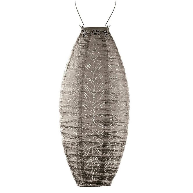 Hovedbilde Lumiz Solcelle Led Lykt Long Oval 20  Folia Taupe
