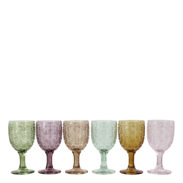 Hovedbilde Saint-Émilion vinglass med mønster – 6 stk