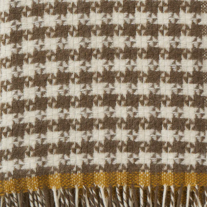 Hovedbilde Ullpledd Houndstooth – 100 % lammeull 130 × ...