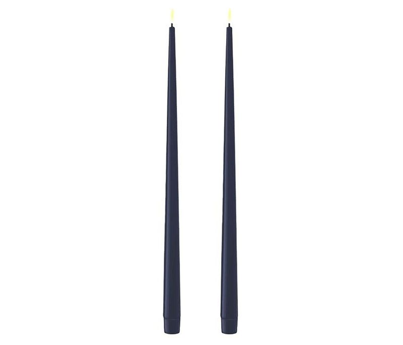 Stearinlys LED  Shiny Dinner, mokka 2 pk