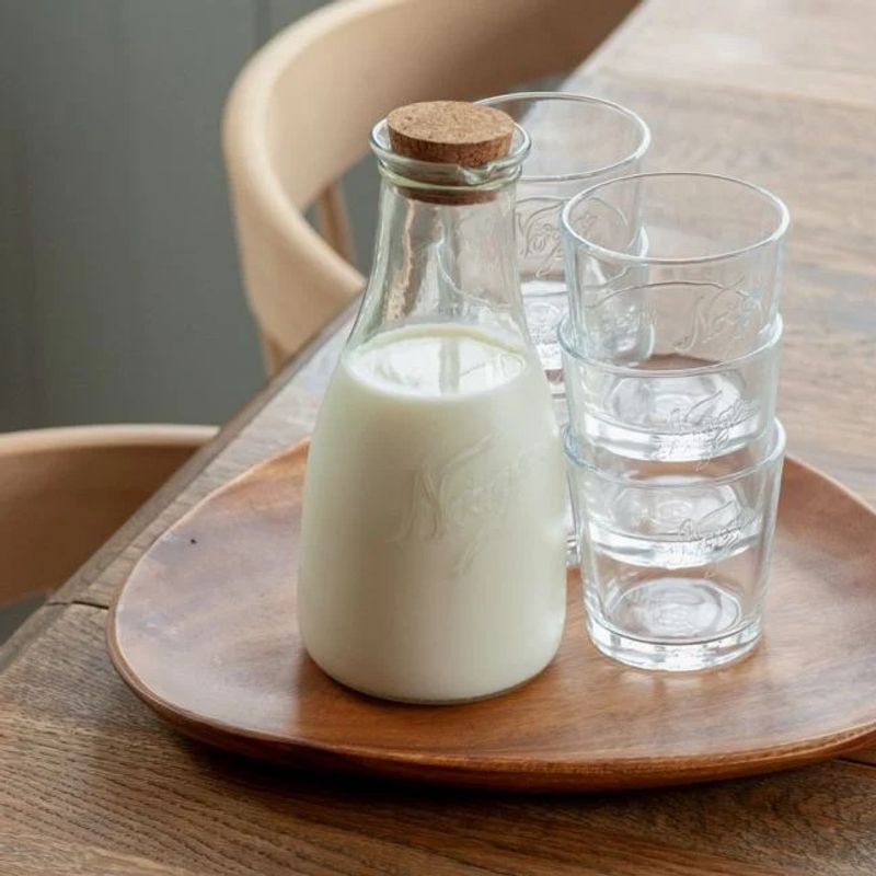 Melkemugge med kork 700ml Norgesglasset
