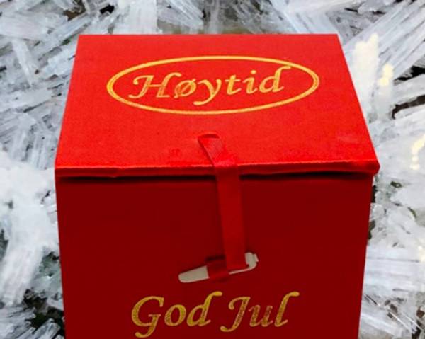 Hovedbilde Julekule, håndmalt Dompaper