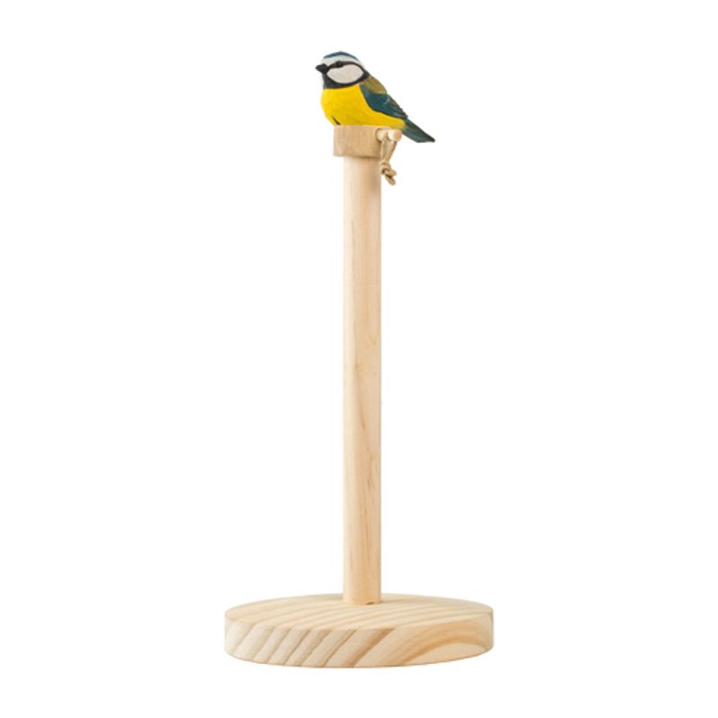 Håndskåret Tørkerullholder - Blåmeis Wildlife Garden