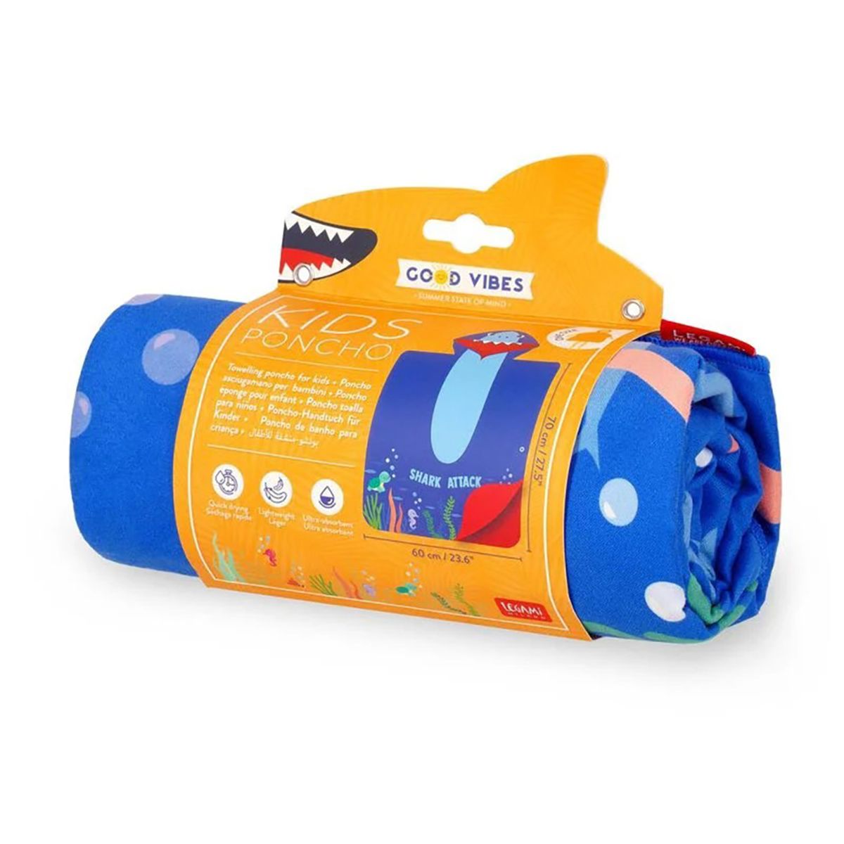 Badeponcho Shark fra Legami