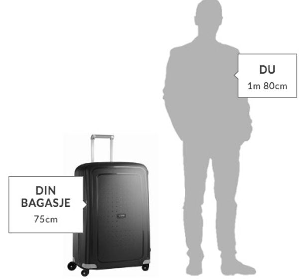 Hovedbilde Stor koffert 102L spinner  4 doble hjul S`cure ...