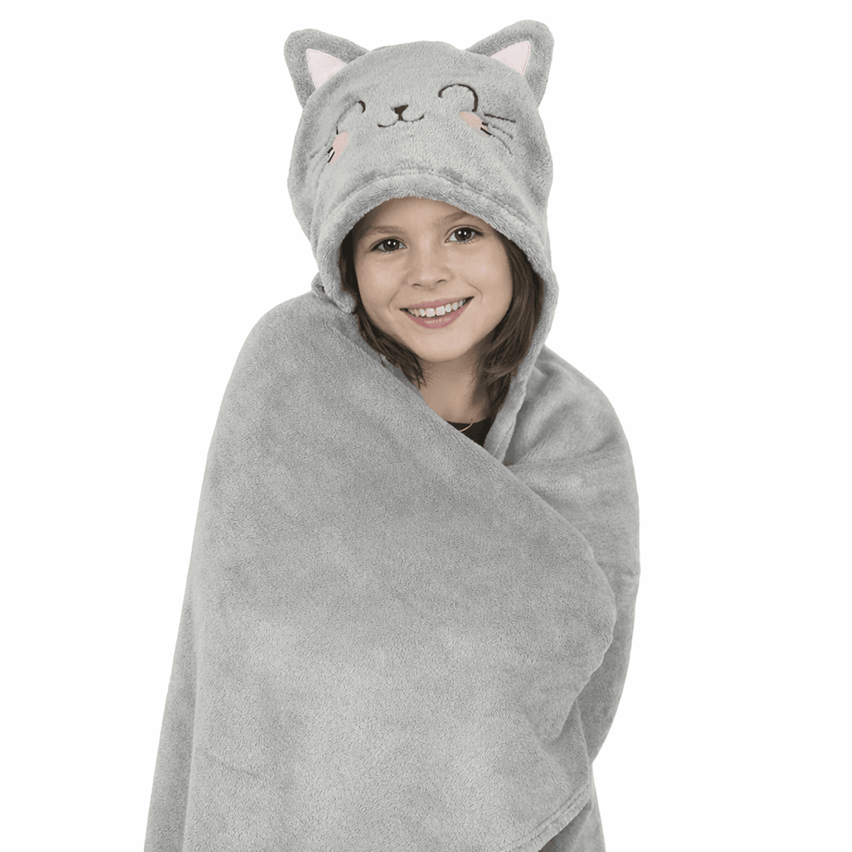 Koseteppe Katt m/hette