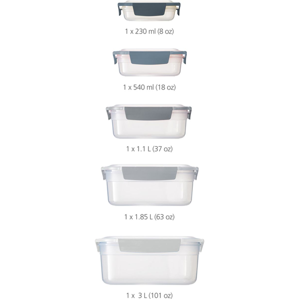  Nest Lock Sky - Oppbevaringsbokser - 5 deler