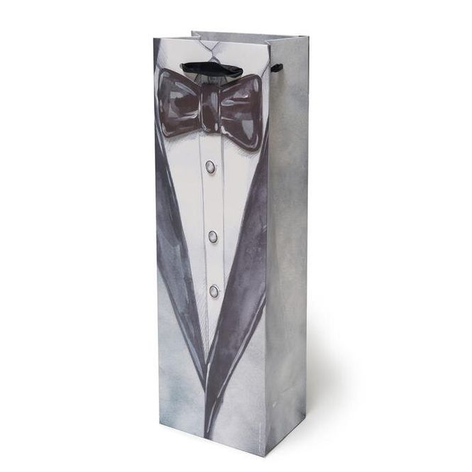 Hovedbilde Gavepose Flaske Tuxedo 12 x 36 cm fra Legami